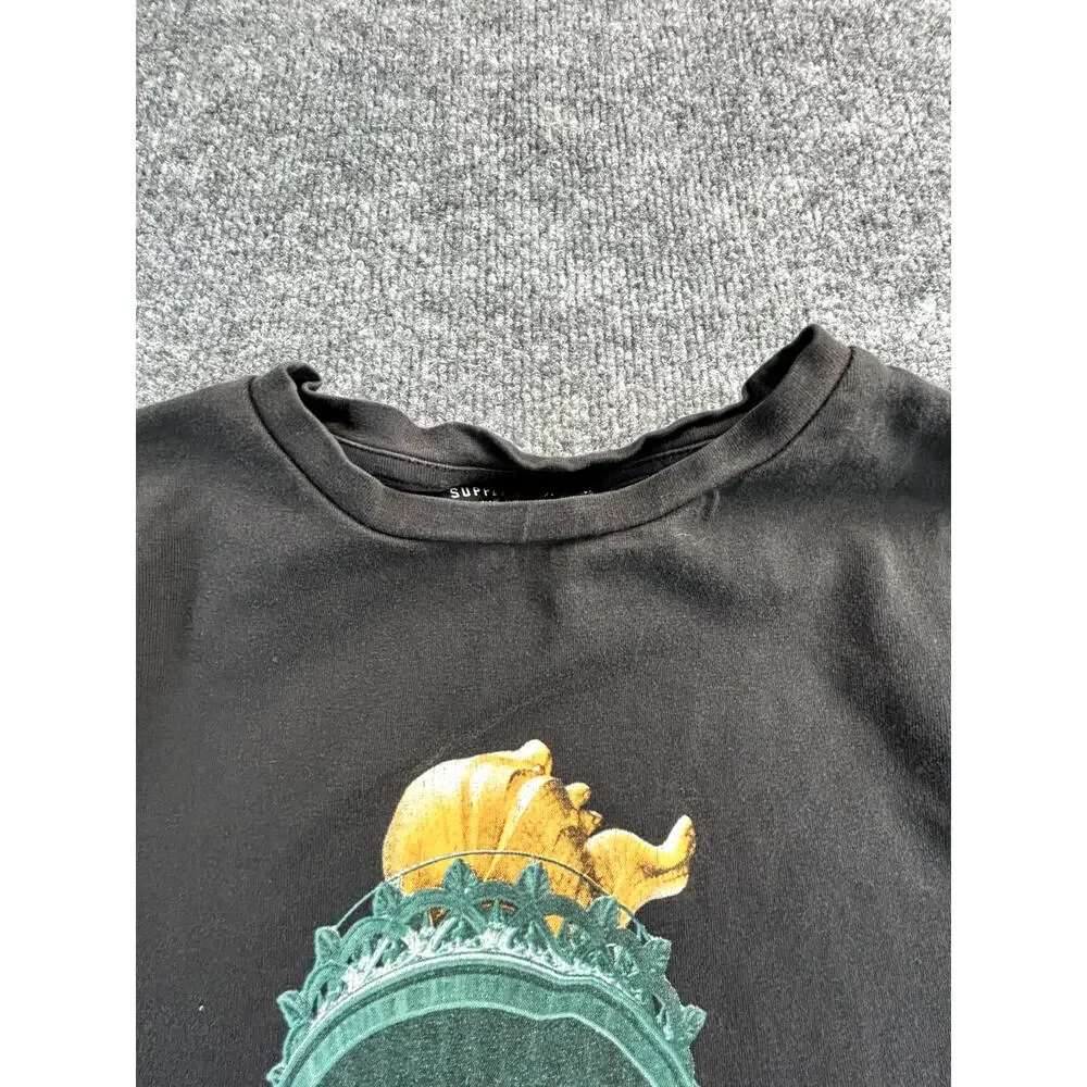 Supply & Demand NYC Kids Medium Graphic T Shirt Black StatueLiberty Streetwear - Picture 7 of 8